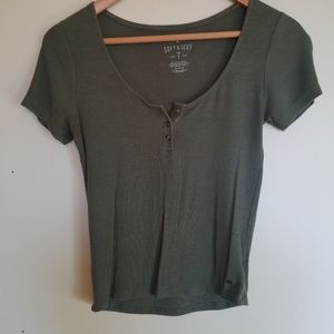 american eagle ribbed tee